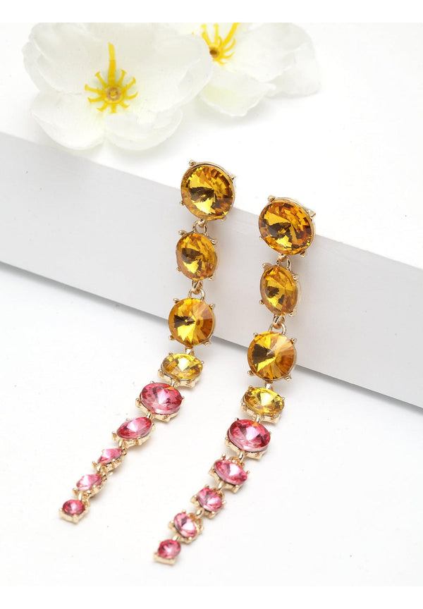 Boucles d'oreilles pendantes en cristal de luxe