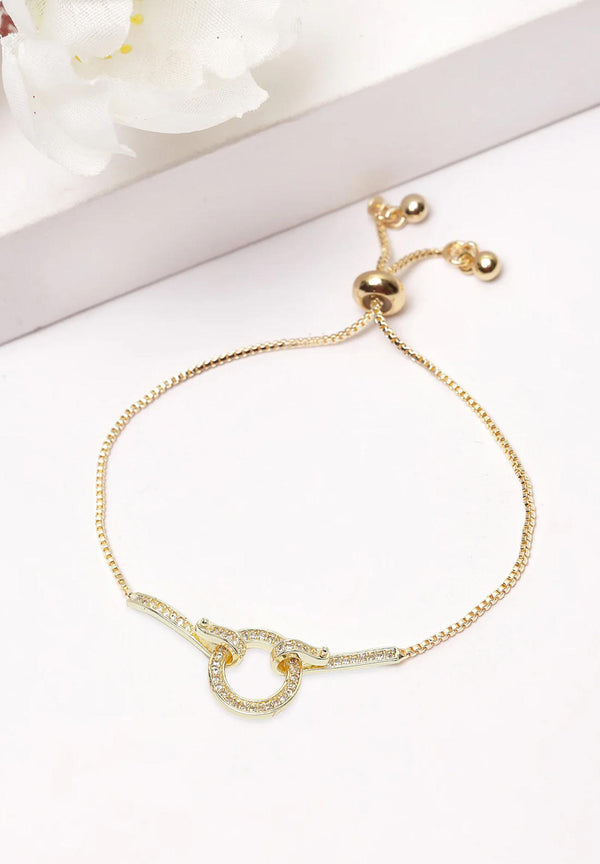 Kultainen kristallirannekoru