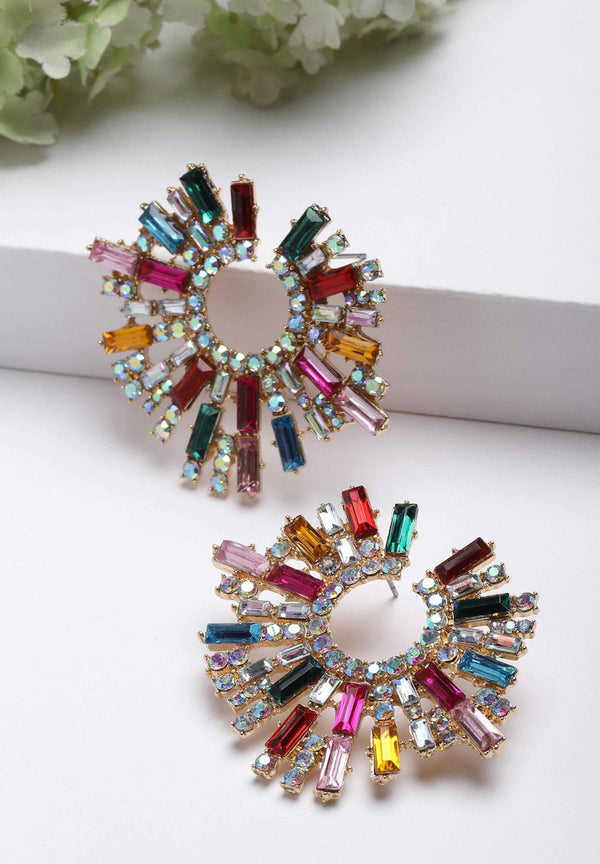 Moniväriset Sunshine Crystals -korvakorut