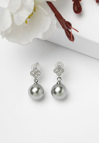 Vintage-Inspired Silver-Coloured Dangle Earrings