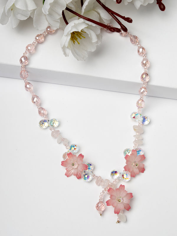 Collier Fleur De Cerisier Rose