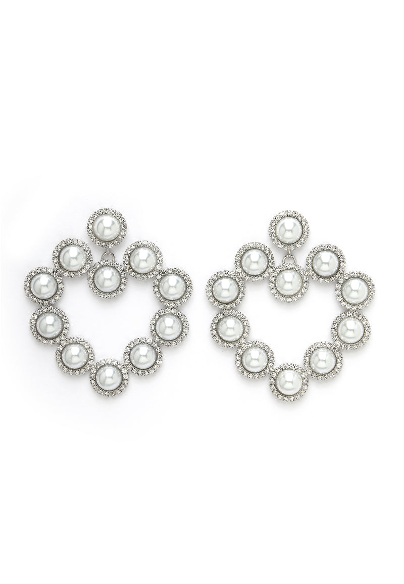 Boucles d'oreilles pendantes en forme de coeur