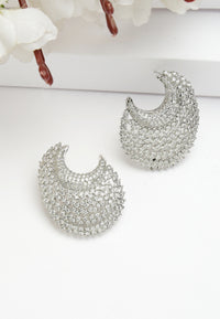 Earrings Crescent Dearthóir Zirconia Ciúbach