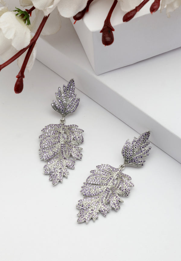 Diva Leaf Shaped Drop Earrings