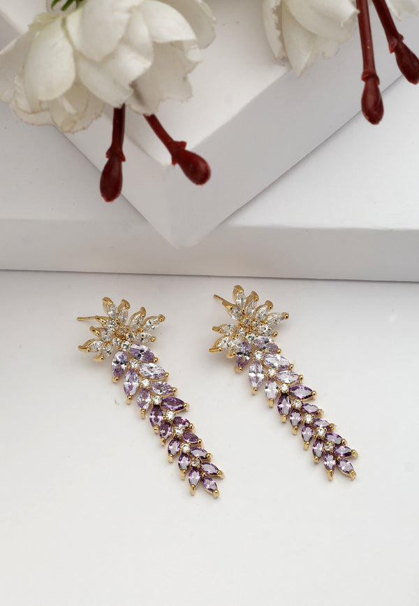 Boucles d'oreilles pendantes Diva Floral