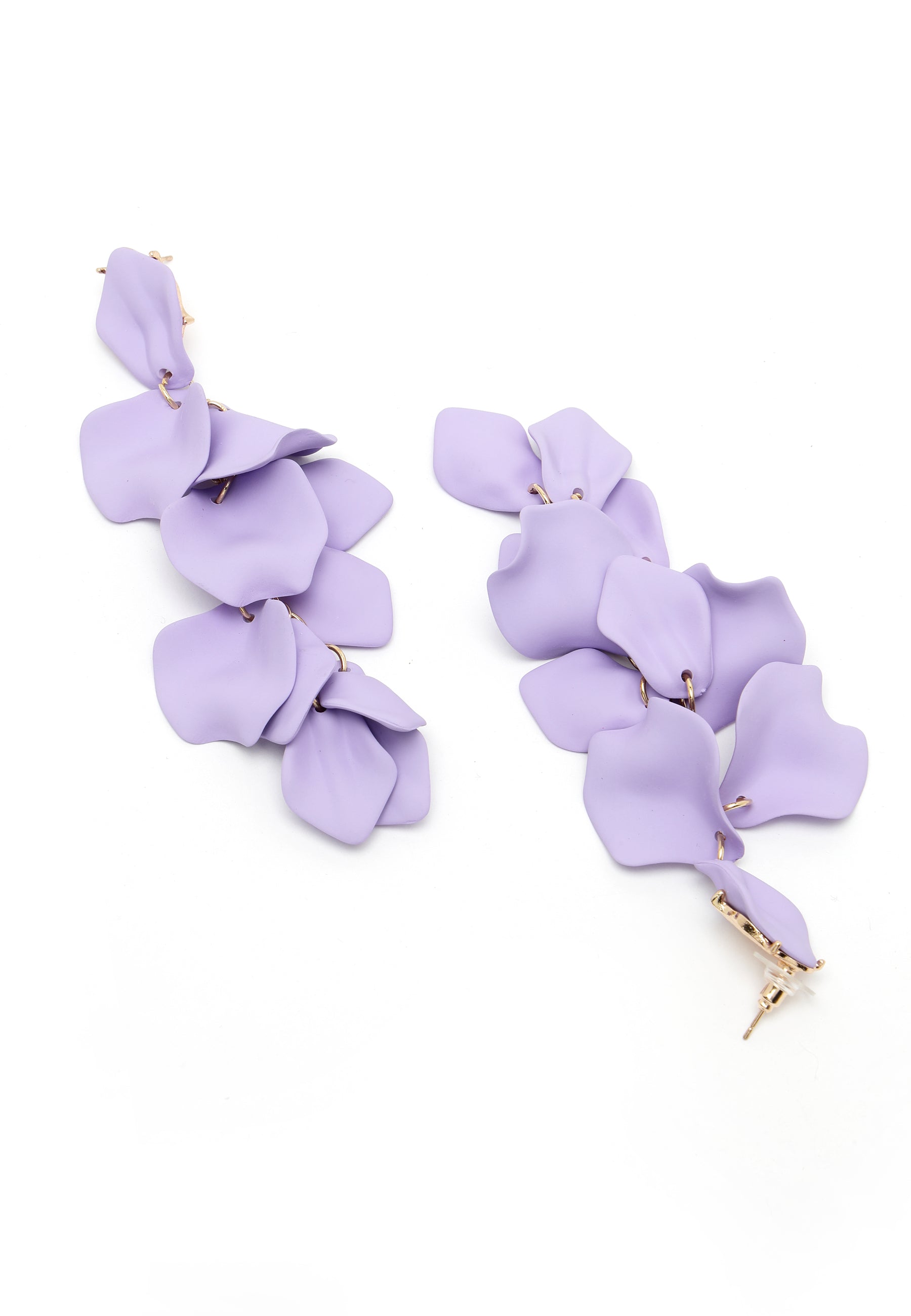 Lilac Rose Petal Shaped Danglers örhängen