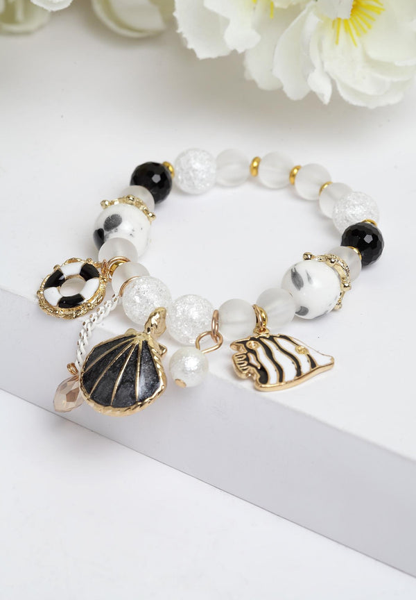 Boho Shell Seed Bead Armband