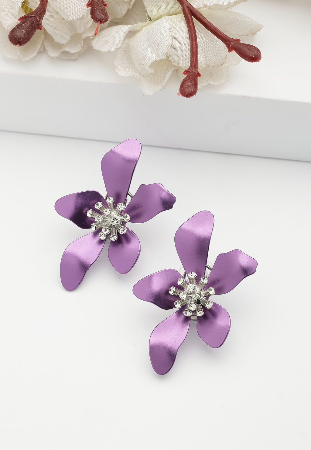 Boucles d'oreilles en forme de fleur