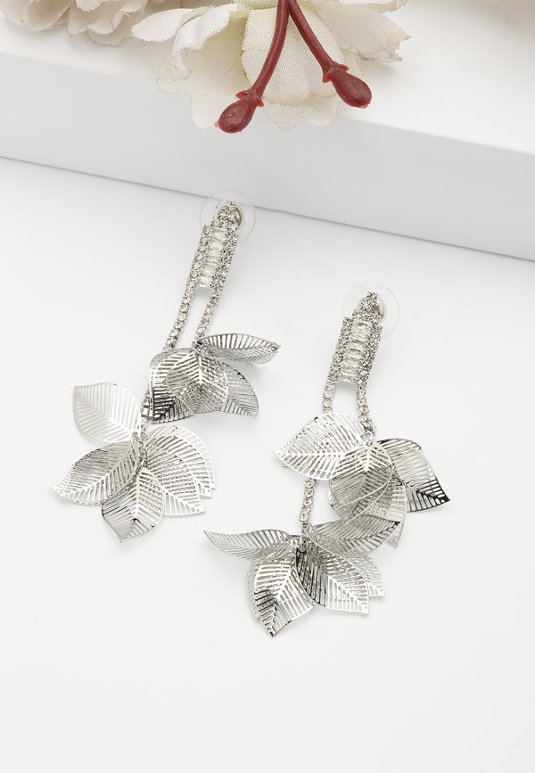 Kristallen Blad Hangende Oorbellen