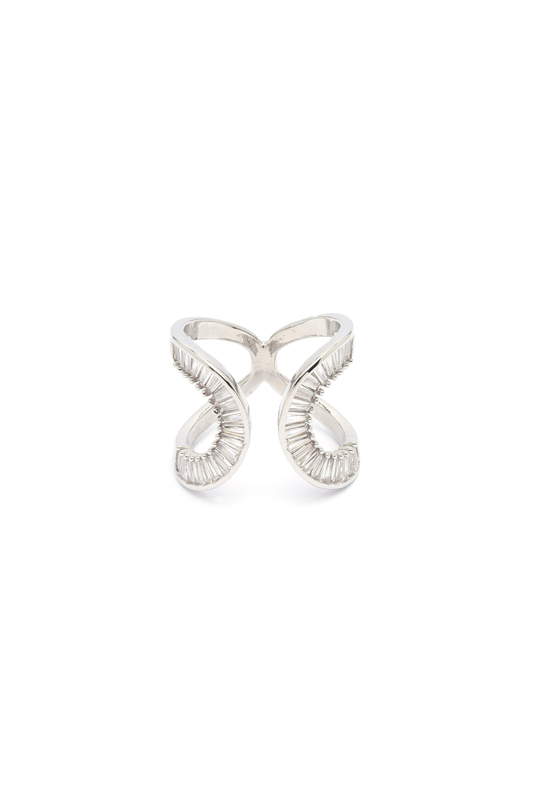 Silberne Halbmond Glam Ring