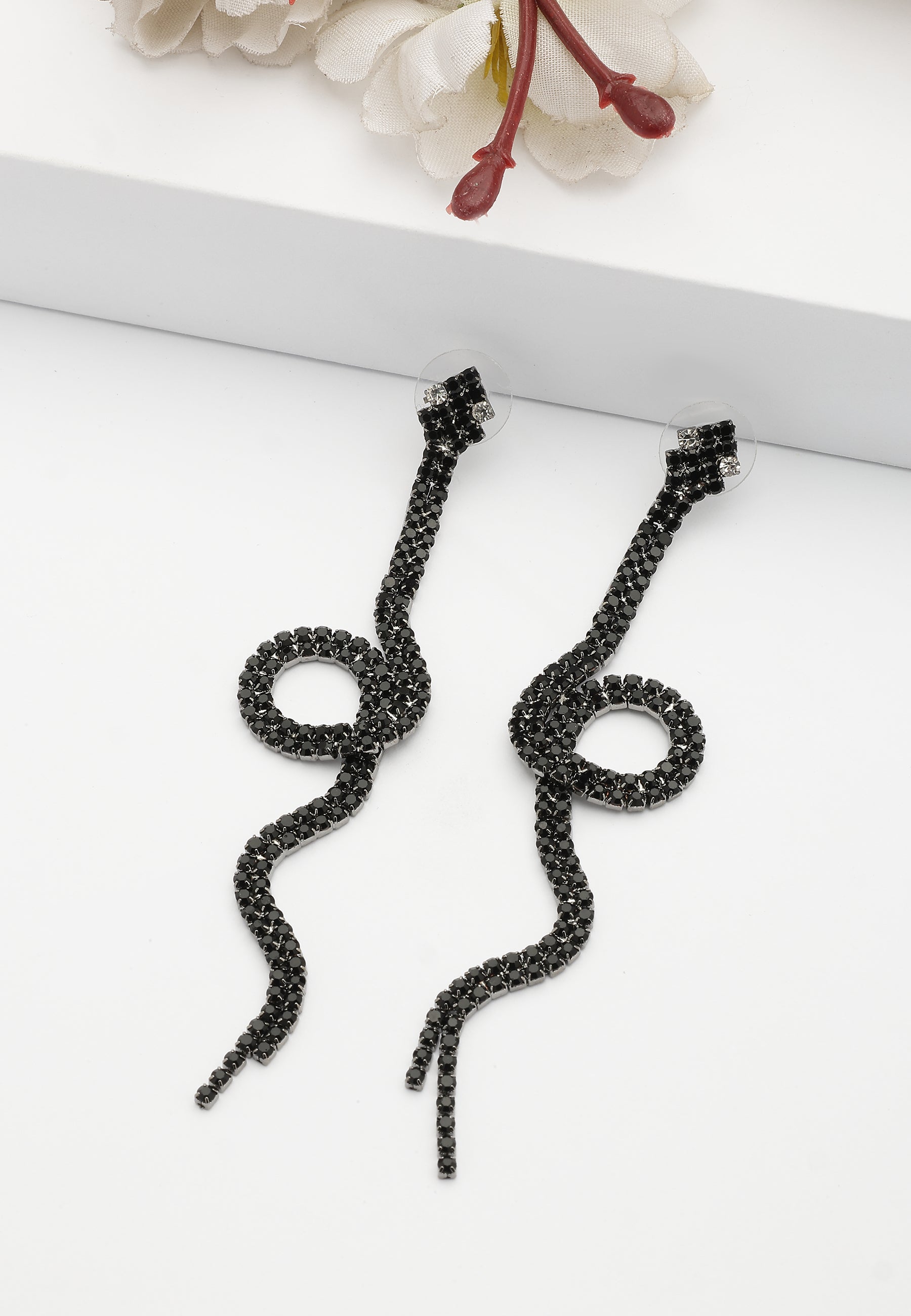 Boucles d'oreilles serpent ondulant