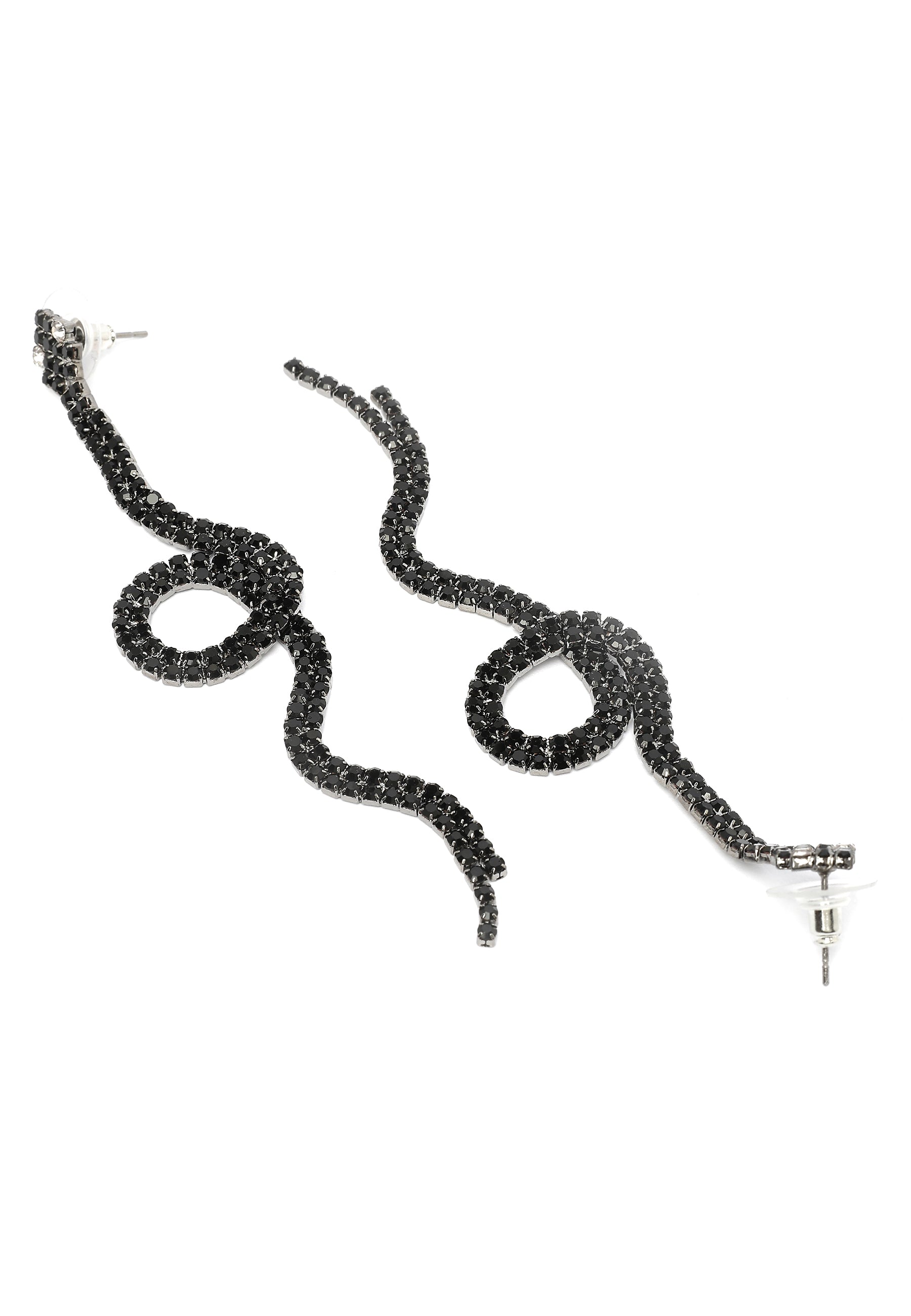 Boucles d'oreilles serpent ondulant