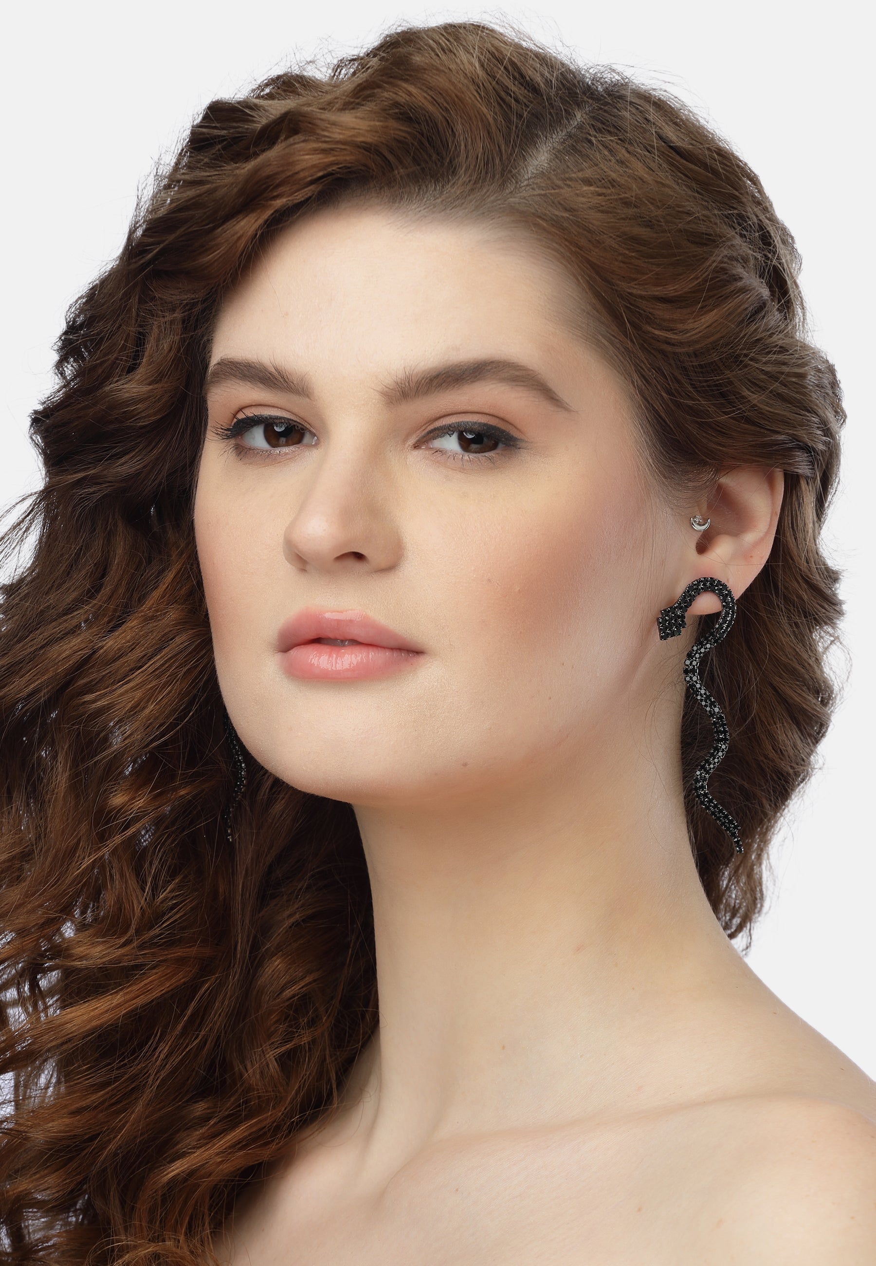 Pendientes de serpiente showstopper negros