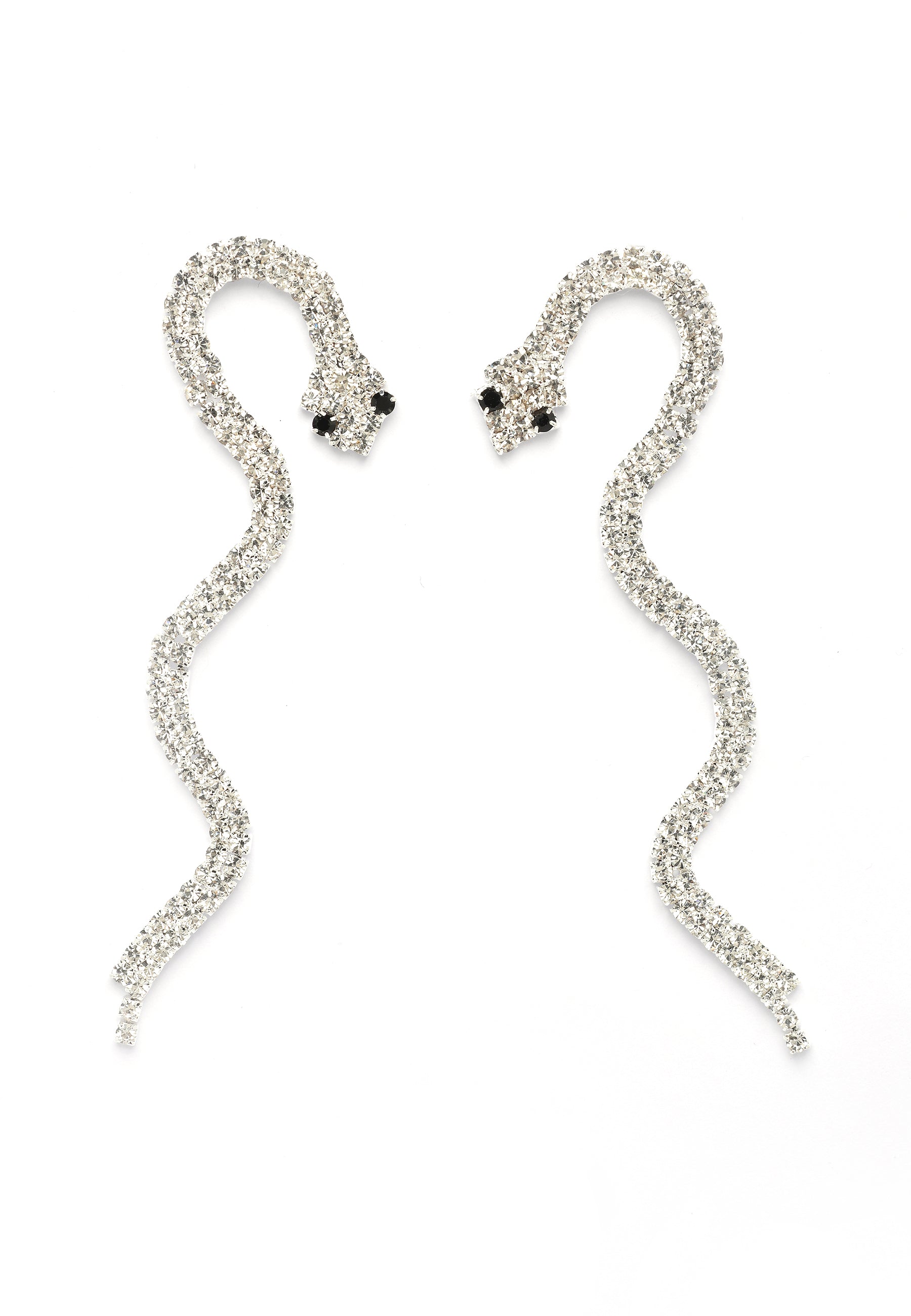 Boucles d'oreilles longues Serpent Glissant