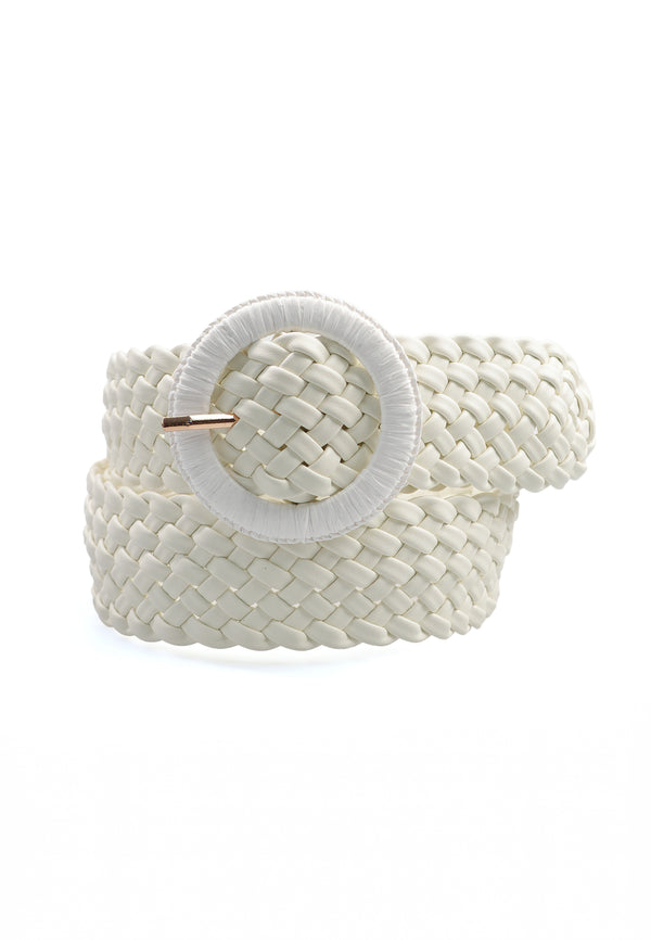 Flätad Rund Spänne Bälte