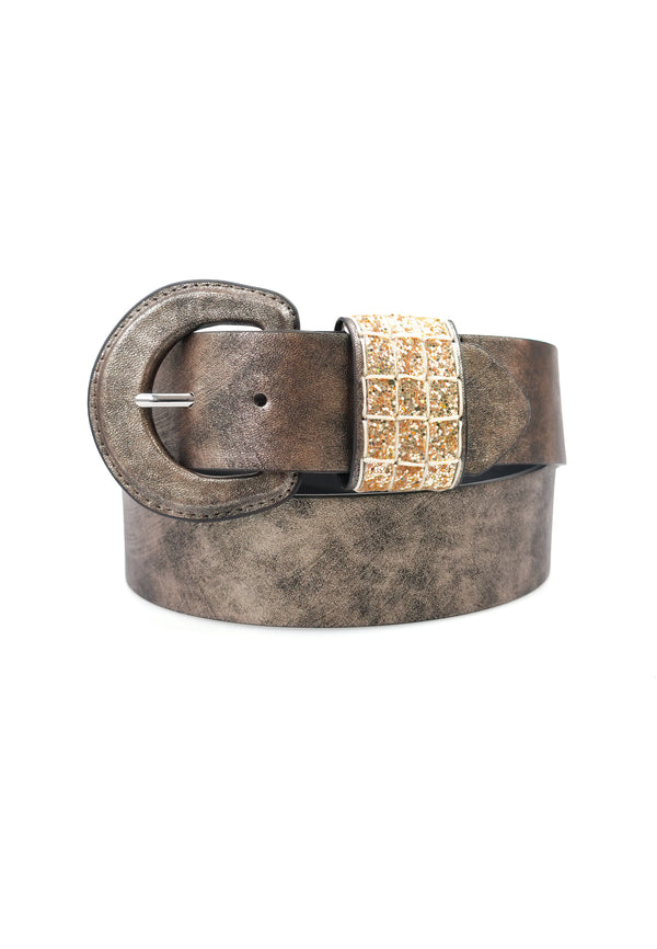 Luxe Glitter Cirkulær Spænde Bælte