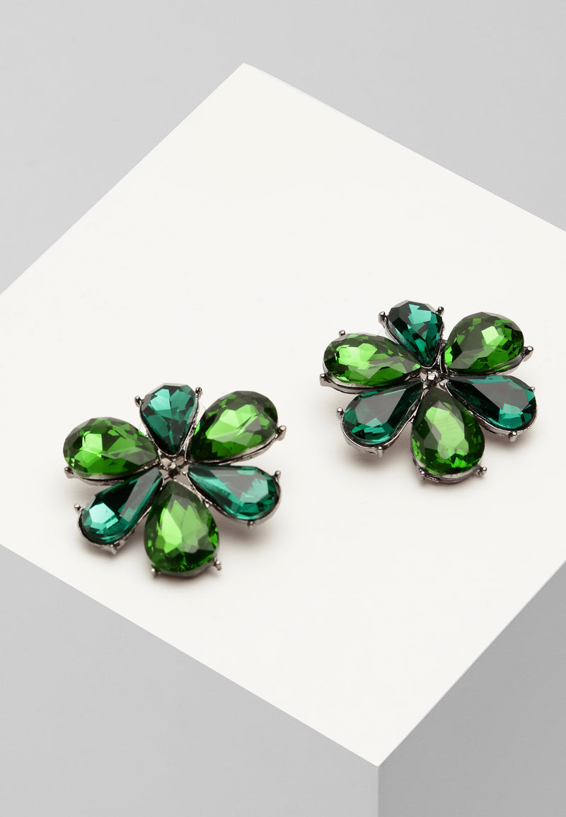 Luxury Floral Crystals Studs