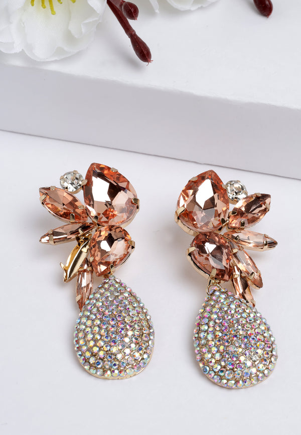 Elegant Crystals Studded Studs