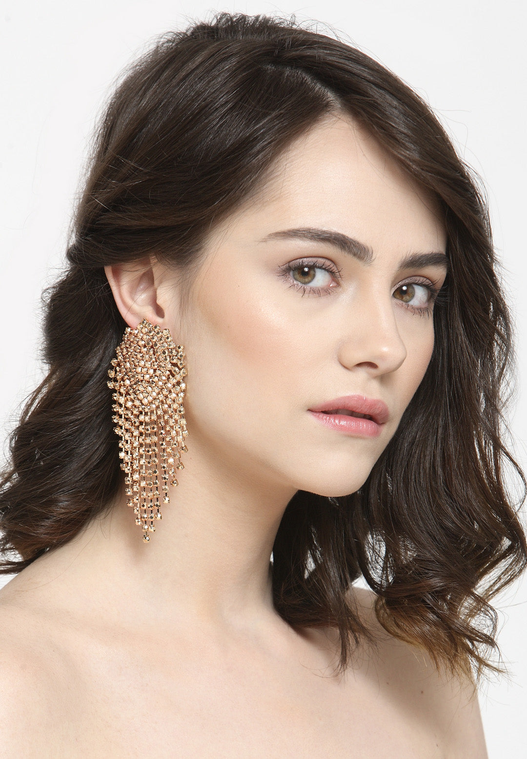 Earrings Tassel Crystal Rhinestone feirbthe