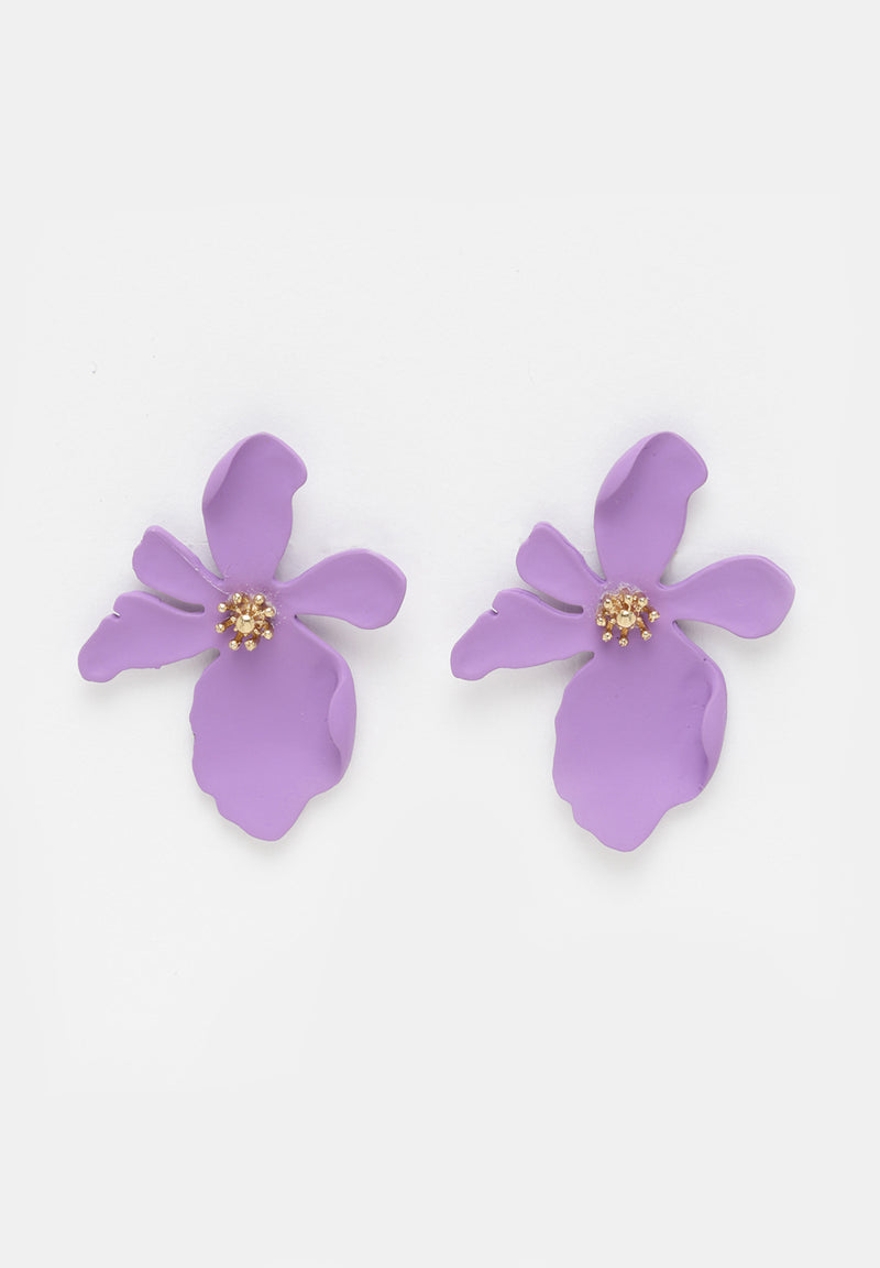 Boucles d'oreilles clous florales